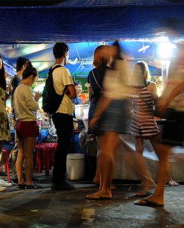 Queuing at the Night Market